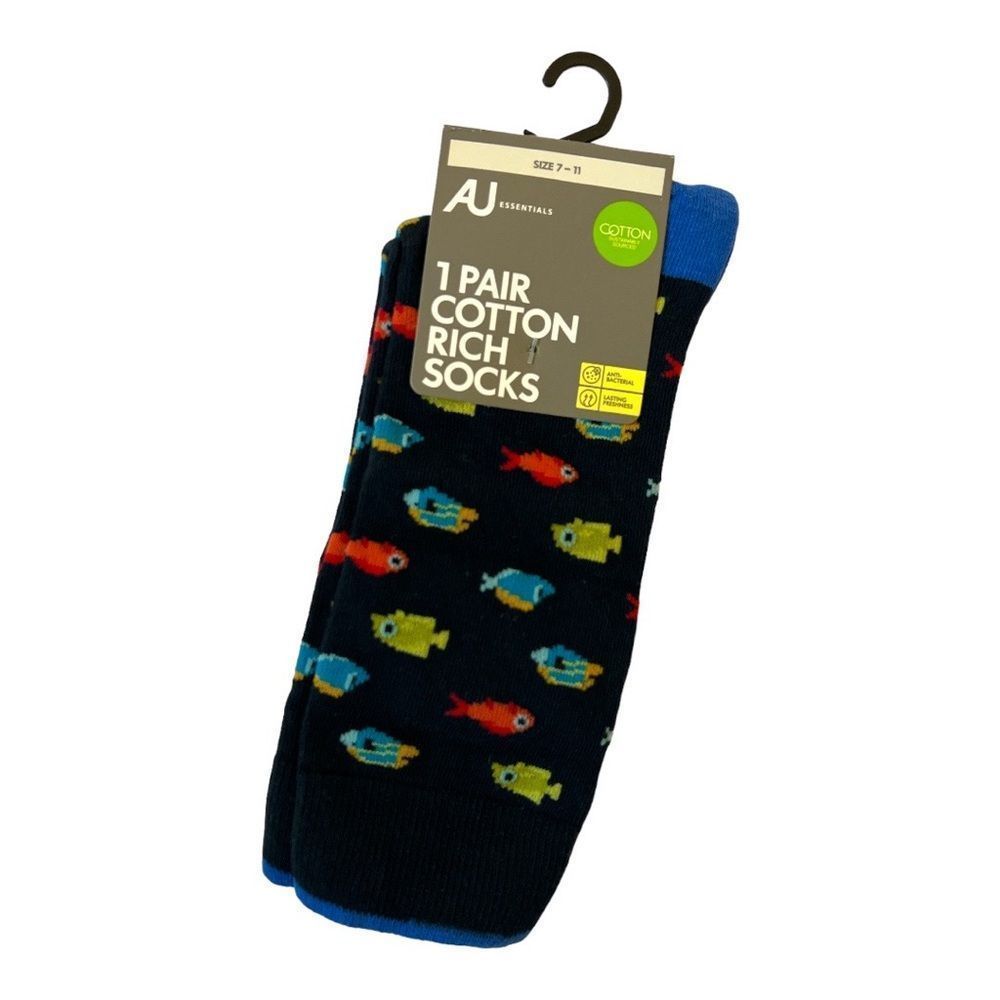 Tropical Fish Socks Calf Length Unisex